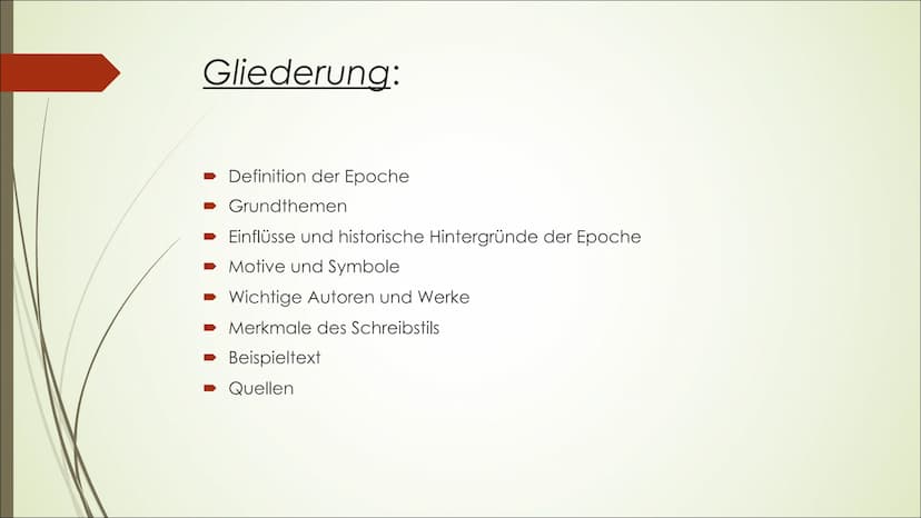 Die Epoche der
Romantik
Die Welt muss romantisiert werden. So findet man den ursprünglichen Sinn
wieder." -Novalis
"1 Gliederung:
➡ Definiti
