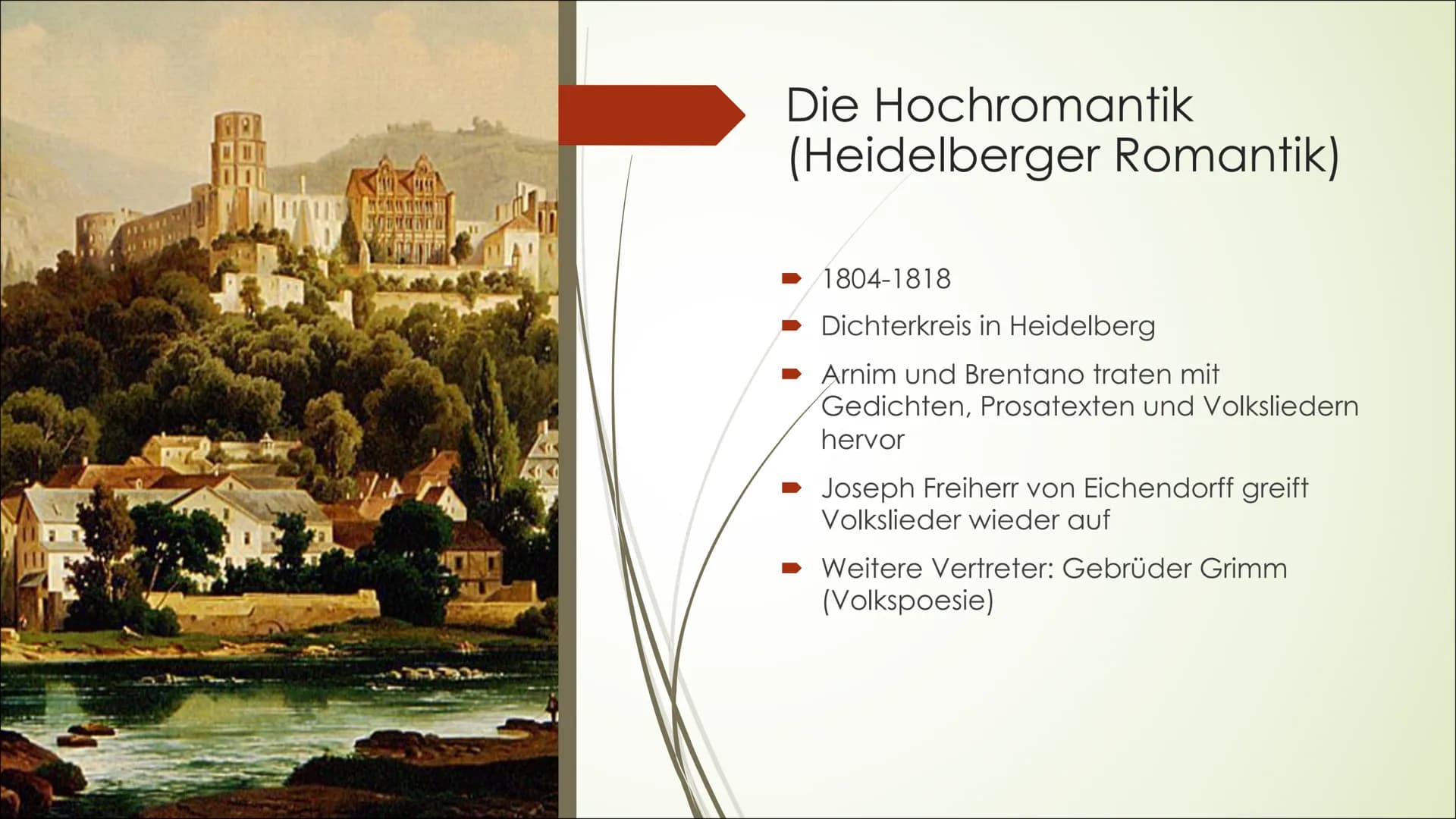 Die Epoche der
Romantik
Die Welt muss romantisiert werden. So findet man den ursprünglichen Sinn
wieder." -Novalis
"1 Gliederung:
➡ Definiti