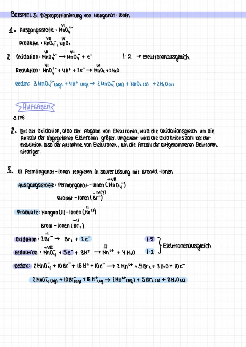REDOX REAKTIONEN
Oxidation: Abgabe von Elektronen
Reduktion Aufnahme von Eleutronen
Redoxreaktionen: Übertragung von Elektronen
Vorgehen bei