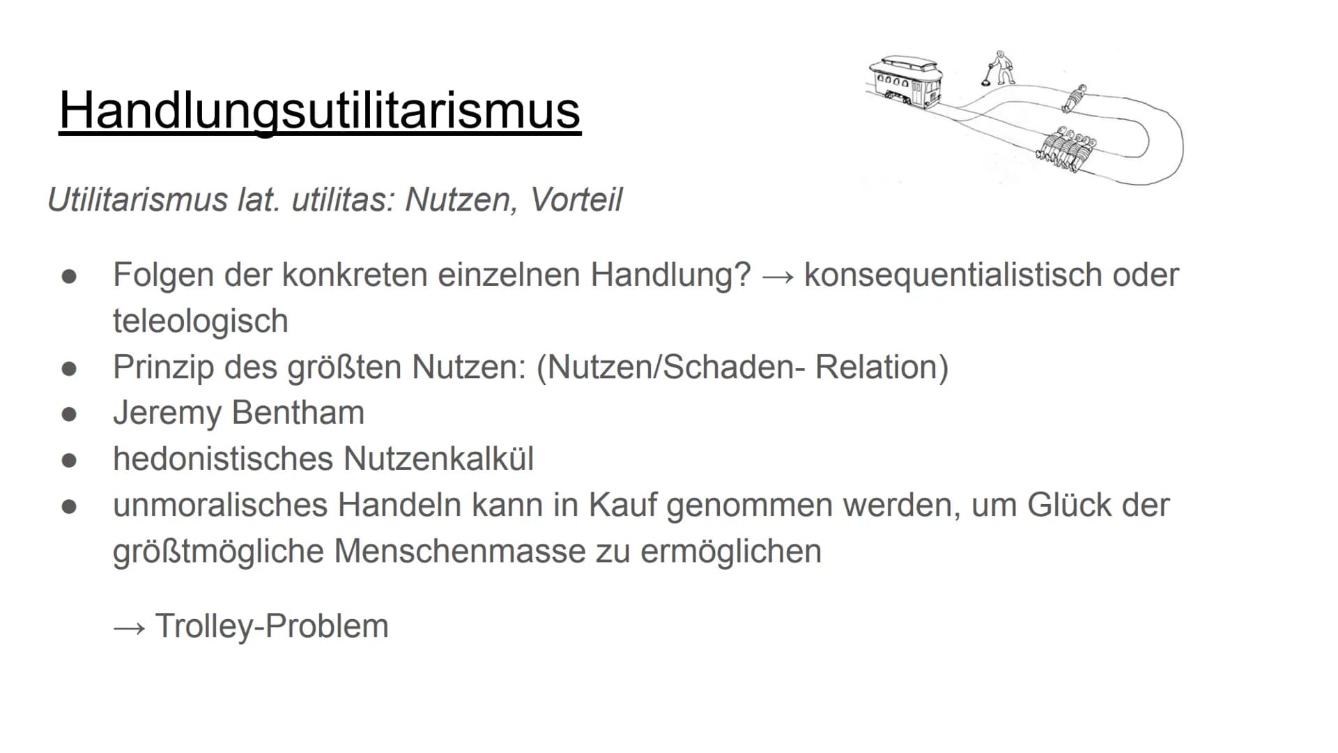 Regelutilitarismus
im Vergleich zum Handlungsutilitarismus
? Inhaltsverzeichnis
1. Handlungsutilitarismus
2. Regelutilitarismus
3. Unterschi