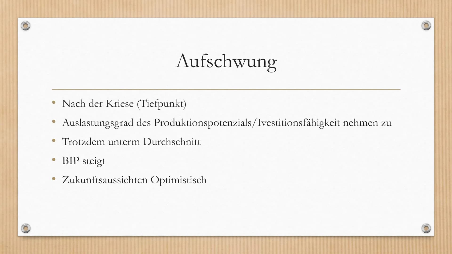 Konjunkturindikatoren Definition
• Ein zentraler Begriff aus der Volkswirtschaft ist die Konjunktur. Sie gibt in
erster Linie Auskunft über 