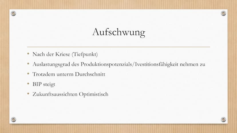 Konjunkturindikatoren Definition
• Ein zentraler Begriff aus der Volkswirtschaft ist die Konjunktur. Sie gibt in
erster Linie Auskunft über 