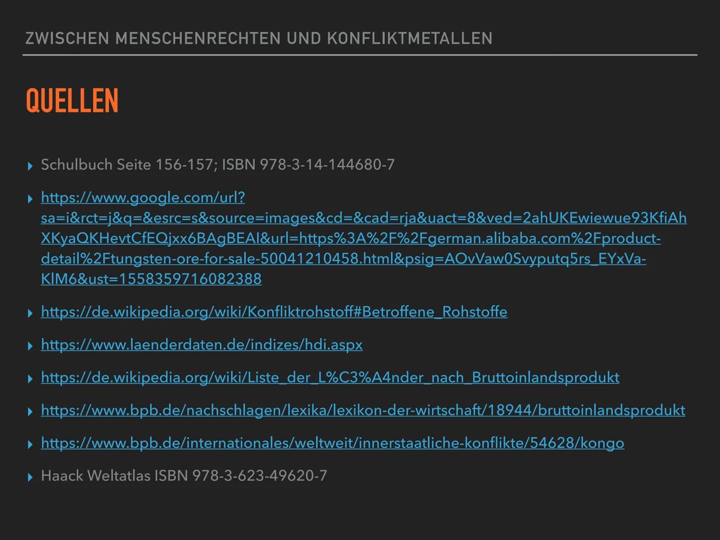 ZWISCHEN MENSCHENRECHTEN UND
KONFLIKTMETALLEN
COLTANABBAU IN DER
D. R. KONGO ZWISCHEN MENSCHENRECHTEN UND KONFLIKTMETALLEN
GLIEDERUNG
▸ Geog