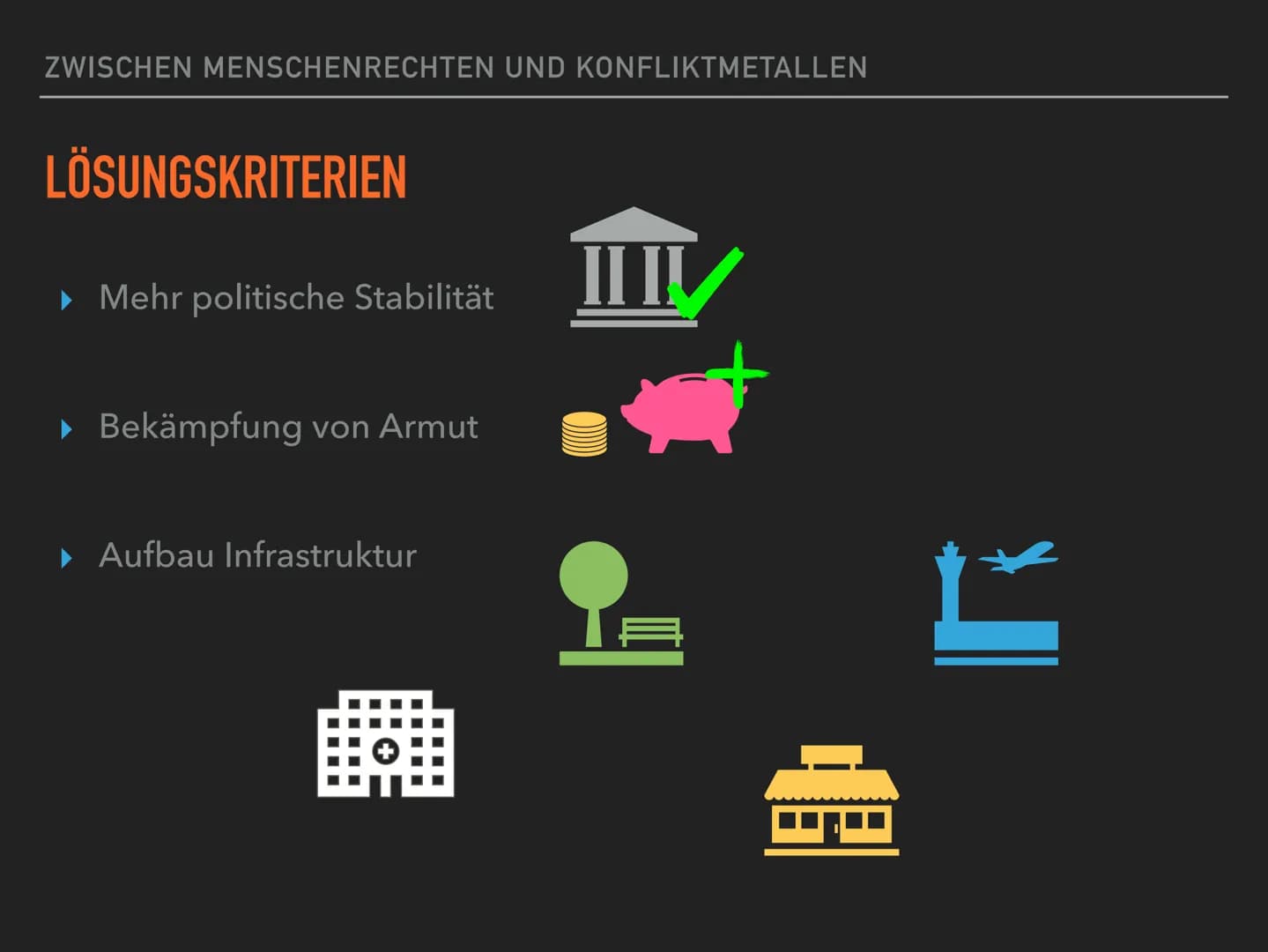 ZWISCHEN MENSCHENRECHTEN UND
KONFLIKTMETALLEN
COLTANABBAU IN DER
D. R. KONGO ZWISCHEN MENSCHENRECHTEN UND KONFLIKTMETALLEN
GLIEDERUNG
▸ Geog