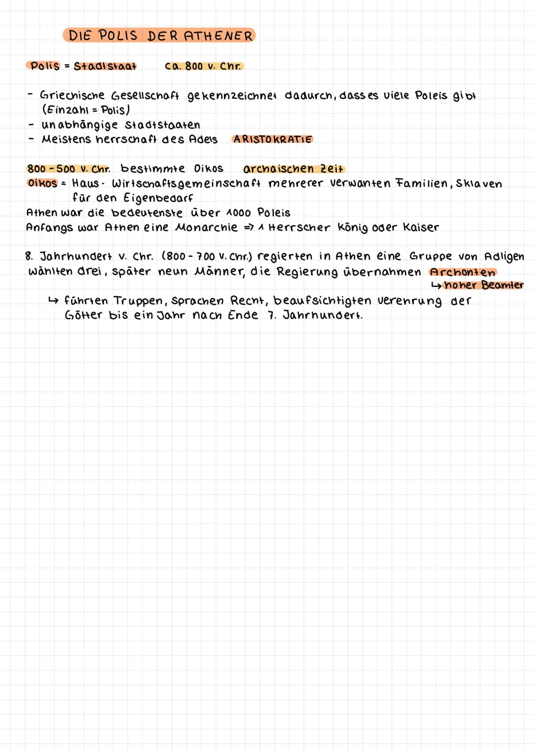 Geschichte
Solons Reformen
Athener wählten 594 v. Chr. den angesehenen Adligen Solon.
TIMOKRATIE: Herrschaft der Besitzenden (Adel)
Vorgesch