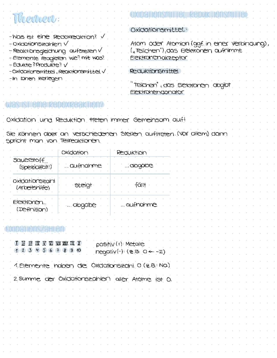 redoxreaktionen 