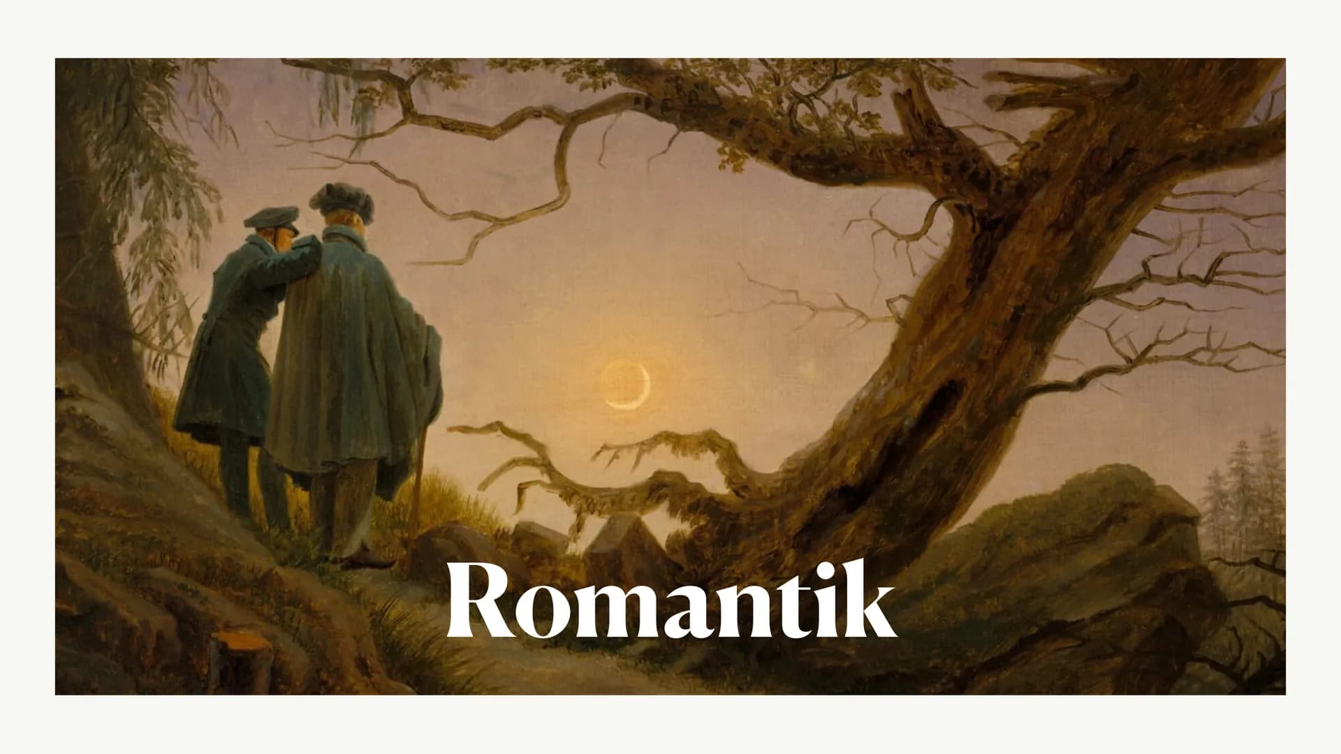 Romantik Gliederung 1. Definition
2. Merkmale
3. Historische Ereignisse der Romantik
4. Entwicklung
5. Symbole und Motive
6. Welt- und Mensc