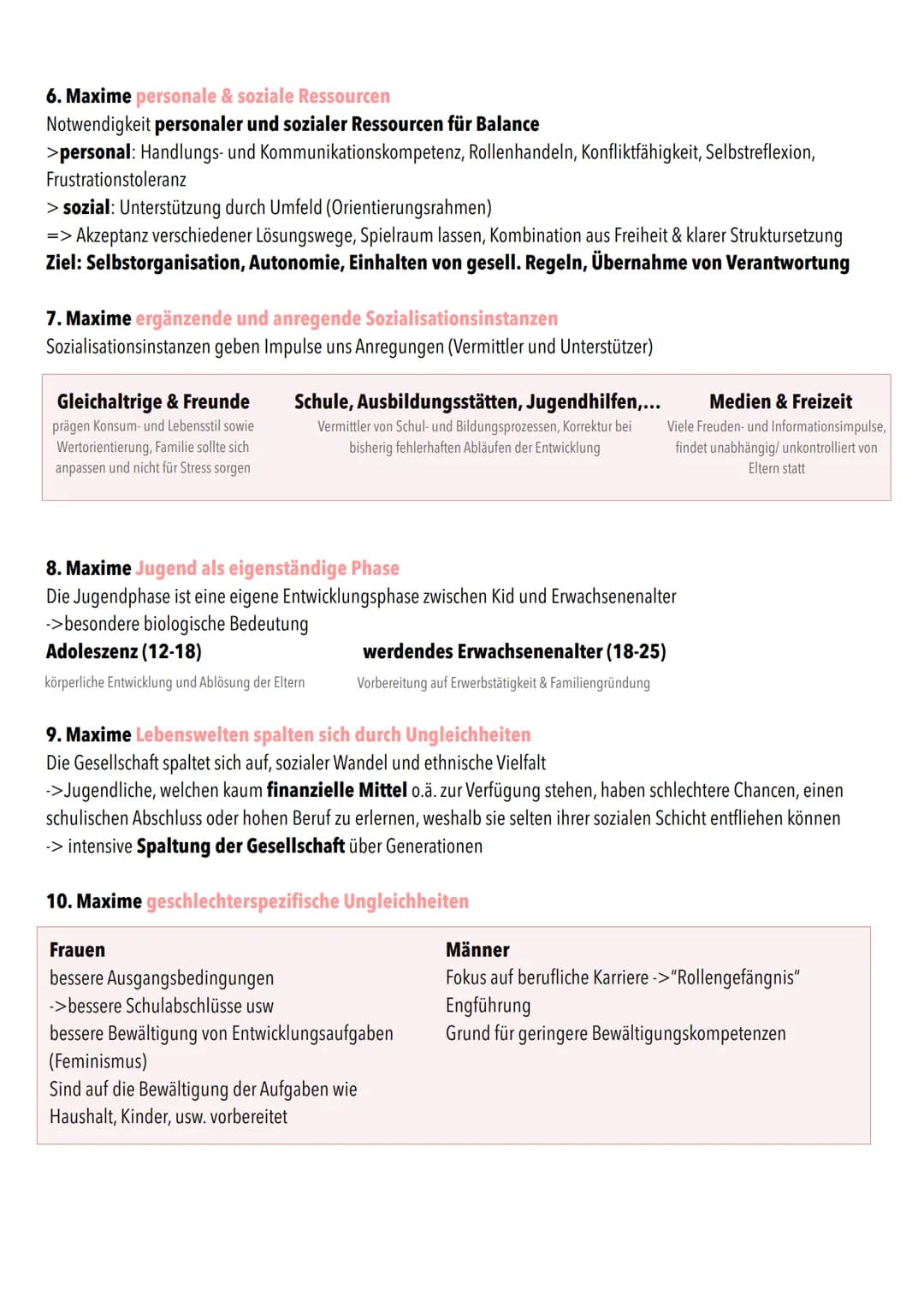 10 MAXIME DER PRODUKTIVEN REALITÄTSVERARBEITUNG
nach Hurrelmann
1. Maxime Wechselspiel von Anlage und Umwelt
Persönlichkeitsmerkmale und Ver