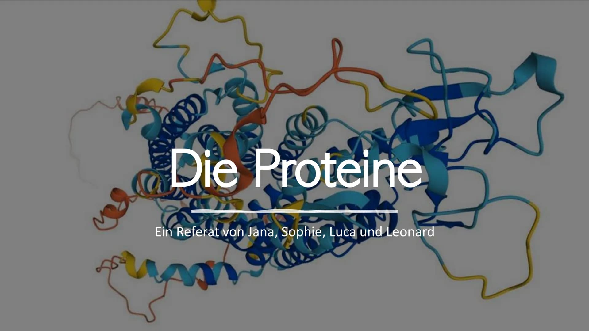 300
Die Proteine
2
Ein Referat von Jana, Sophie, Luca und Leonard the
Was euch heute erwartet
Was ist eine
Aminosäure?
Was sind Proteine?
Au