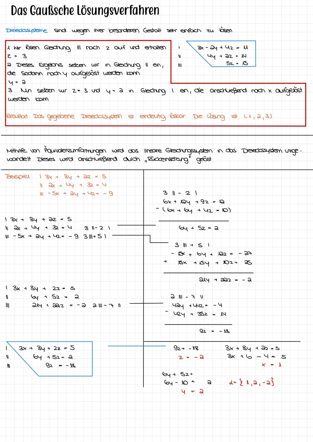 analytische Geometrie Lineare Gleichungssysteme
Die Lösungsmenge enes linearen Glechingssystems ändert sich
(1) 2 Gleichungen vertauscht wer