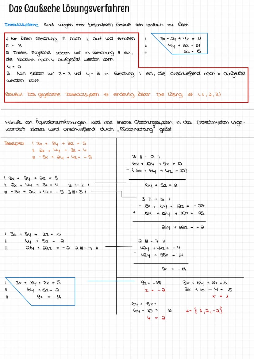 analytische Geometrie Lineare Gleichungssysteme
Die Lösungsmenge enes linearen Glechingssystems ändert sich
(1) 2 Gleichungen vertauscht wer