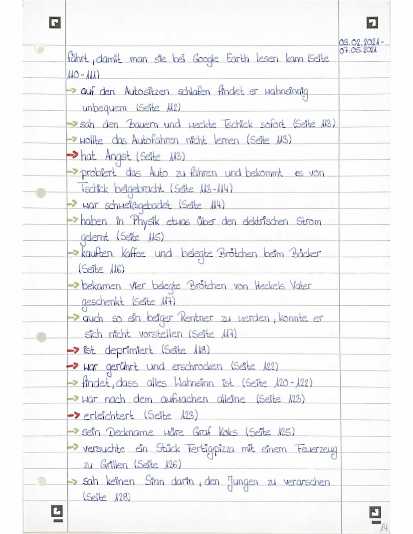 Maik Klingenberg
->14 Jahre alt (Seite 7)
-> mag Tatjana sehr (Seite 8)
geht in die achte Klasse des Hagecius-Gymnasiums
in Berlin (Seite 9)