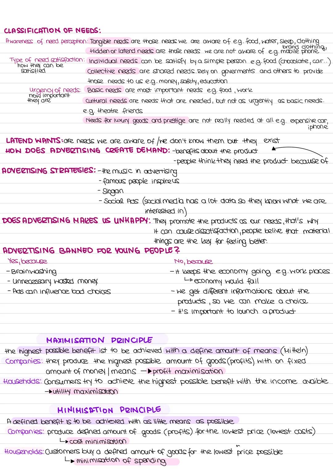 NEED: is something we need to survive, something we can't do without. eg. food, clothing, shelter. Needs are necessary.
L▶Needs are limited 