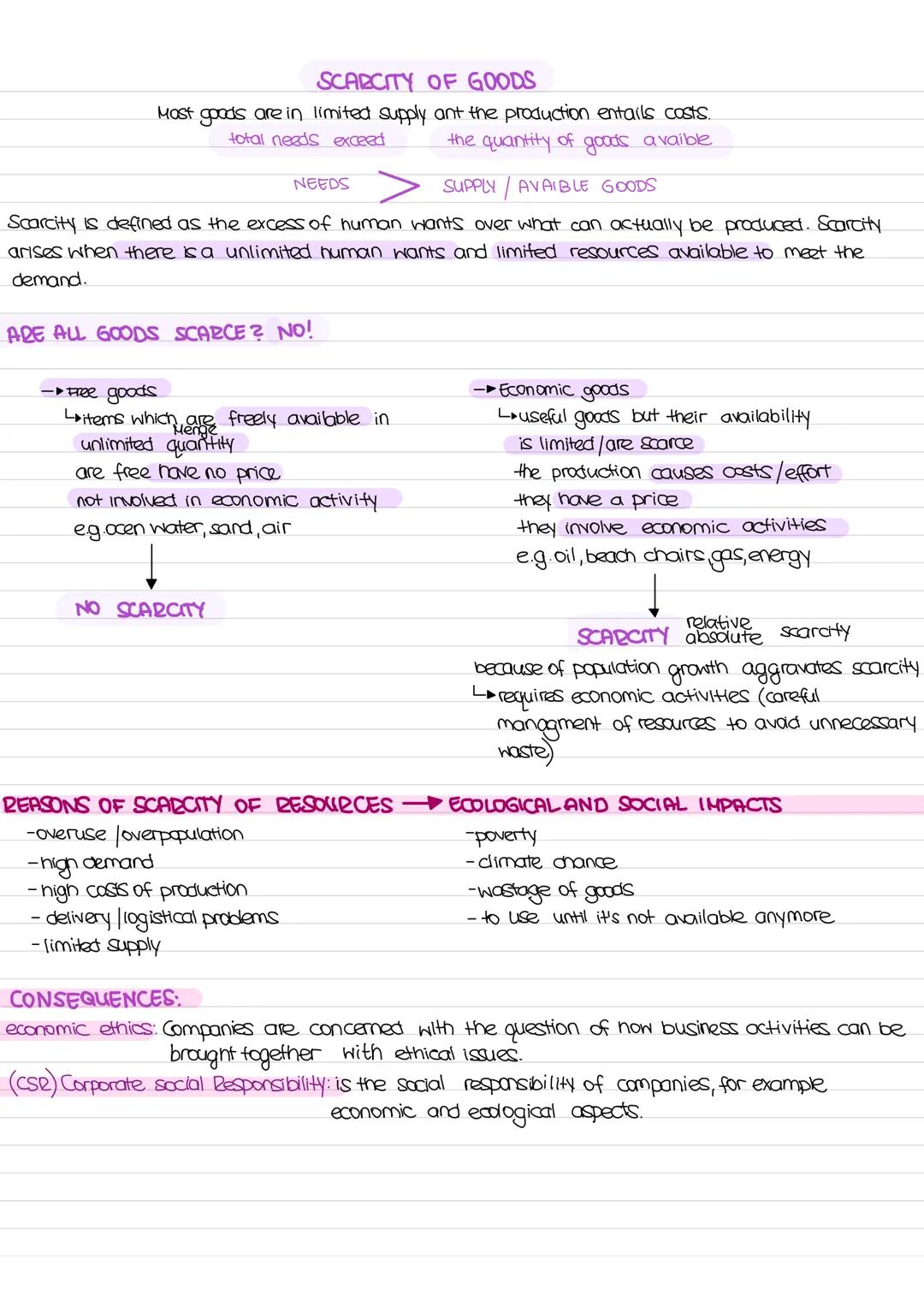 NEED: is something we need to survive, something we can't do without. eg. food, clothing, shelter. Needs are necessary.
L▶Needs are limited 
