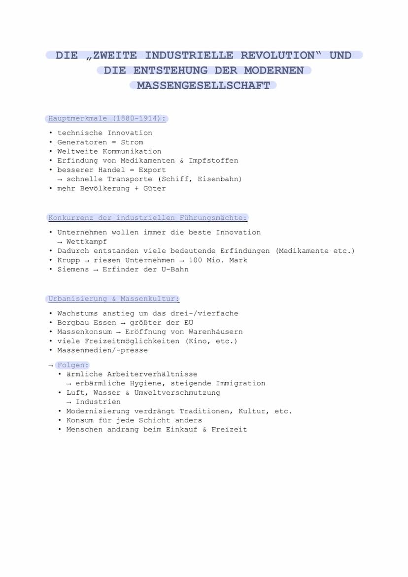 Themen: Frühindustrialisierung (1750-1840)
- beginnende (zweite) Industrielle Revolution (1840-1871)
- Verbesserung der Rahmenbedingungen
- 