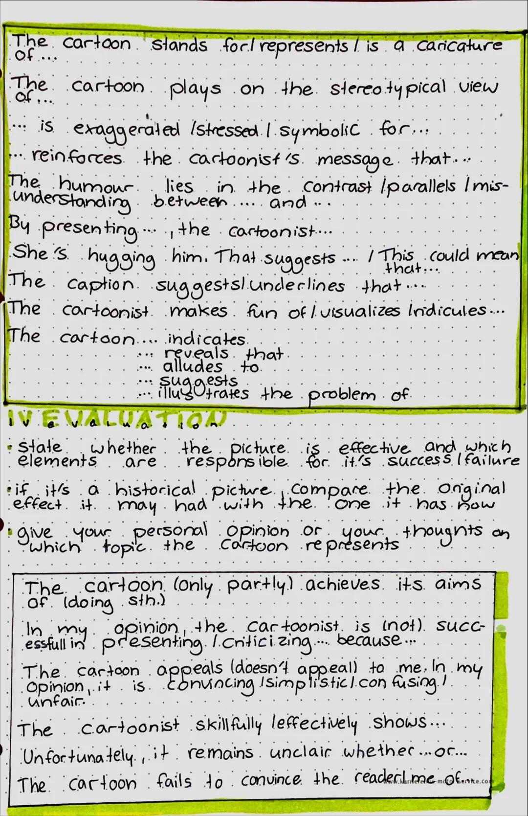 # INTERPRETATION

*   examine the elements (characters objects, text) and explain
    the message they convey.

*   pay attention to the fun