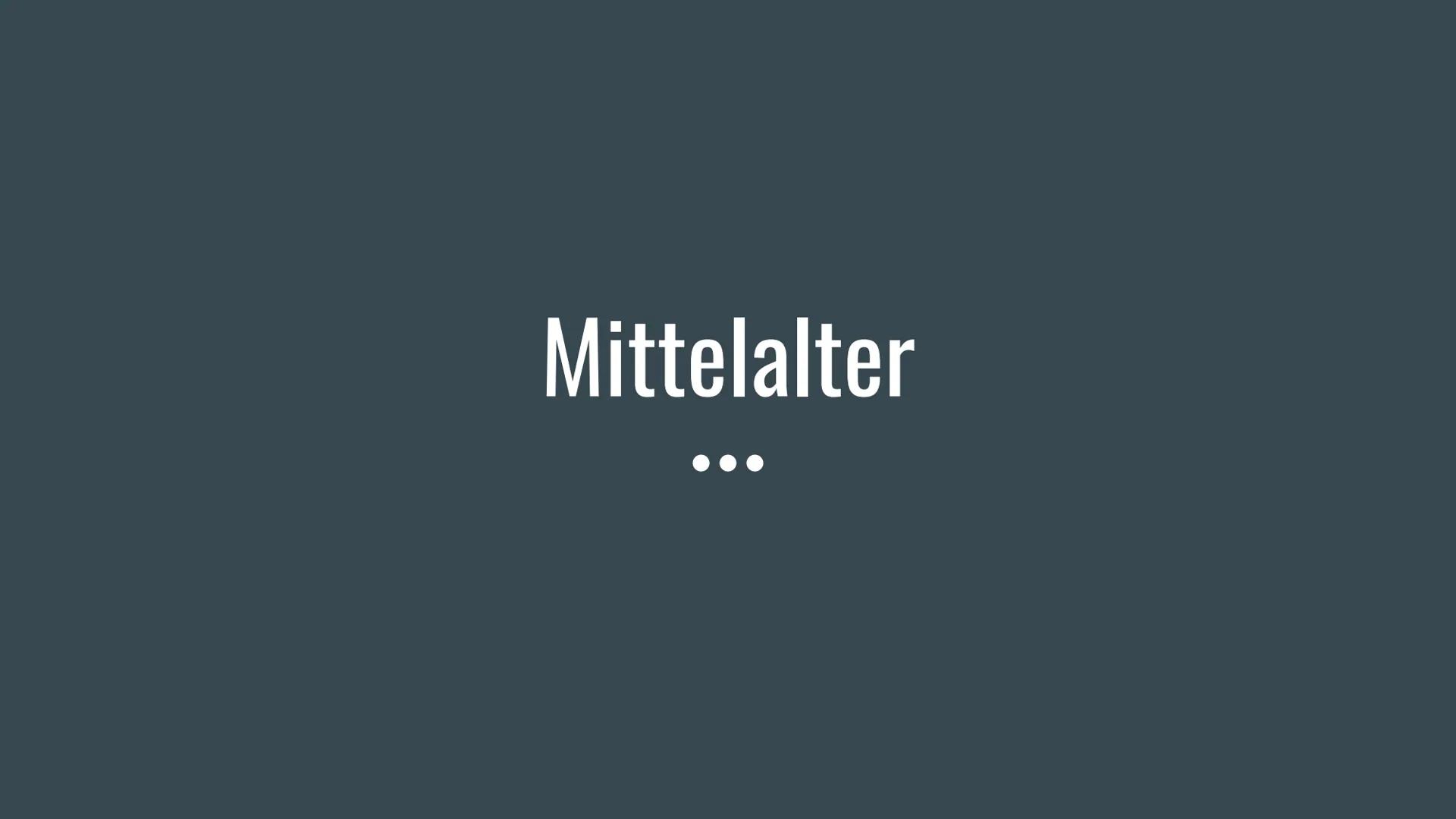 Mittelalter Inhaltsverzeichnis
Allgemeine Infos/Anmerkung
Frühmittelalter
Geschichte
Das Weltbild
Literatur
Merseburger Zaubersprüche
Wichti
