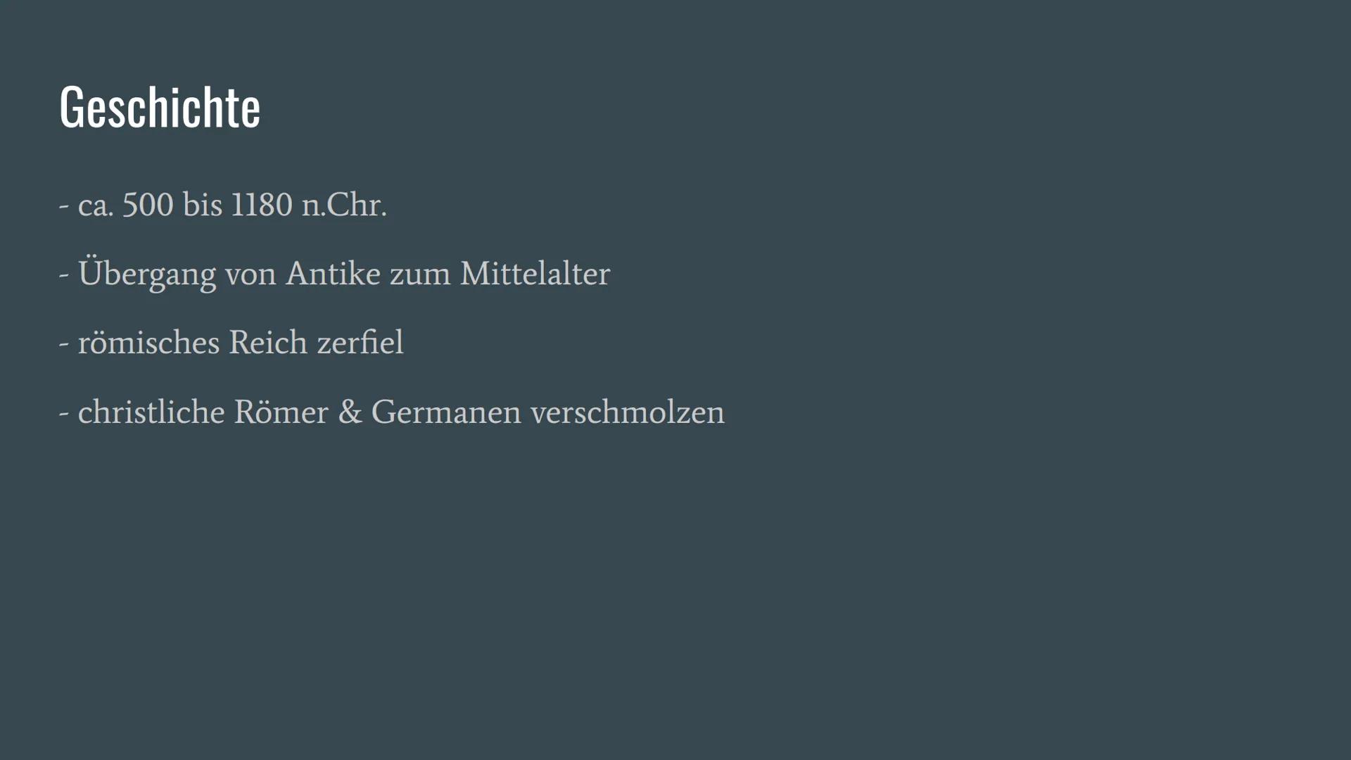 Mittelalter Inhaltsverzeichnis
Allgemeine Infos/Anmerkung
Frühmittelalter
Geschichte
Das Weltbild
Literatur
Merseburger Zaubersprüche
Wichti