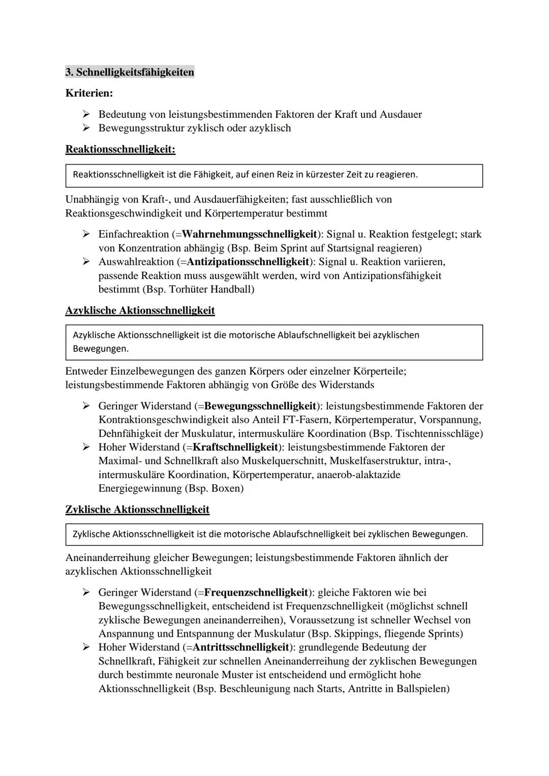 Sport Zusammenfassung
Trainingslehre
Allgemeine Gesetzmäßigkeiten des Trainings
1. Qualitätsgesetz (physiologisches Gesetz)
Spezifische Reiz