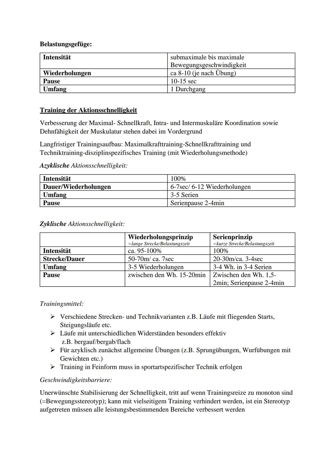 Sport Zusammenfassung
Trainingslehre
Allgemeine Gesetzmäßigkeiten des Trainings
1. Qualitätsgesetz (physiologisches Gesetz)
Spezifische Reiz