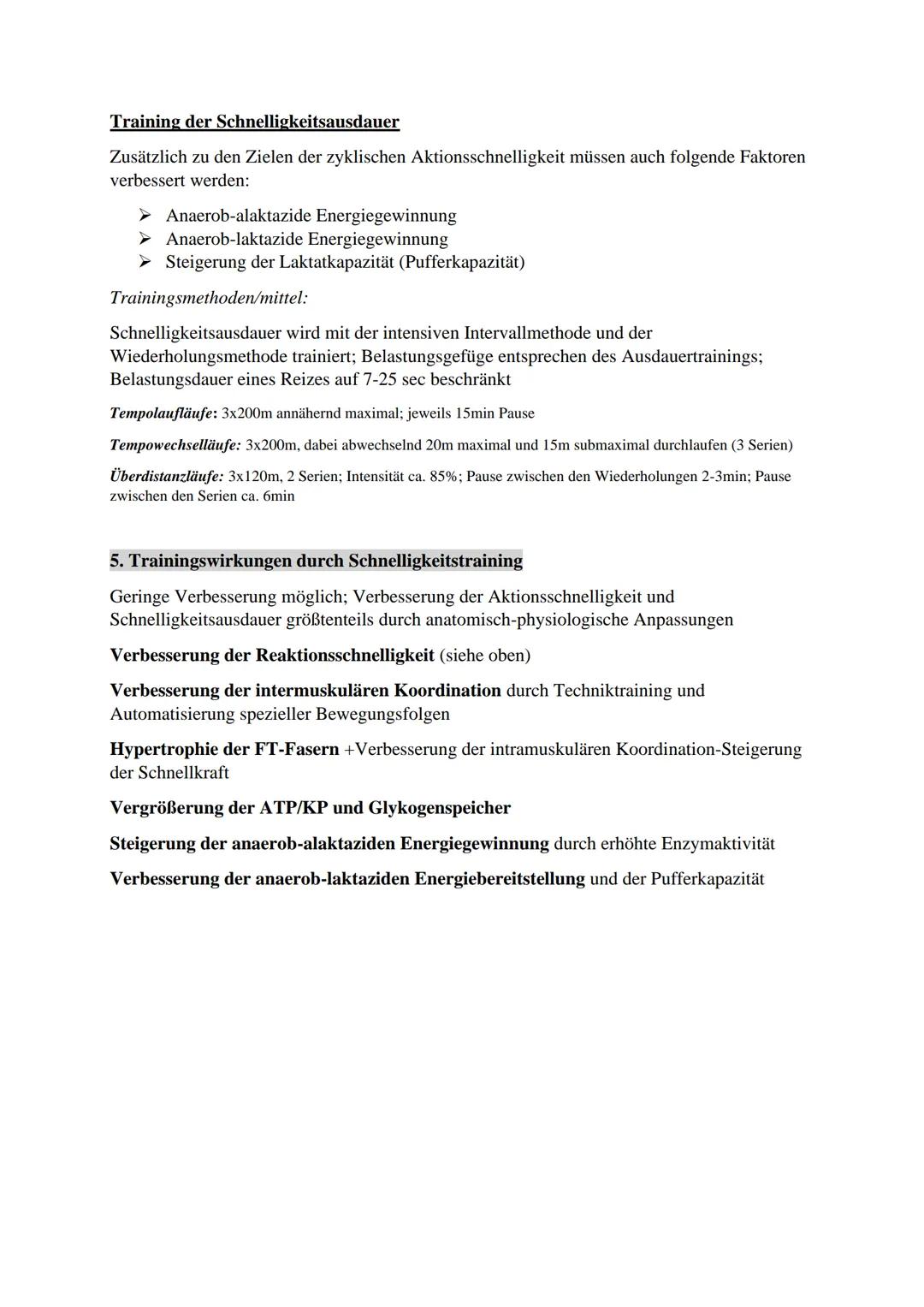 Sport Zusammenfassung
Trainingslehre
Allgemeine Gesetzmäßigkeiten des Trainings
1. Qualitätsgesetz (physiologisches Gesetz)
Spezifische Reiz