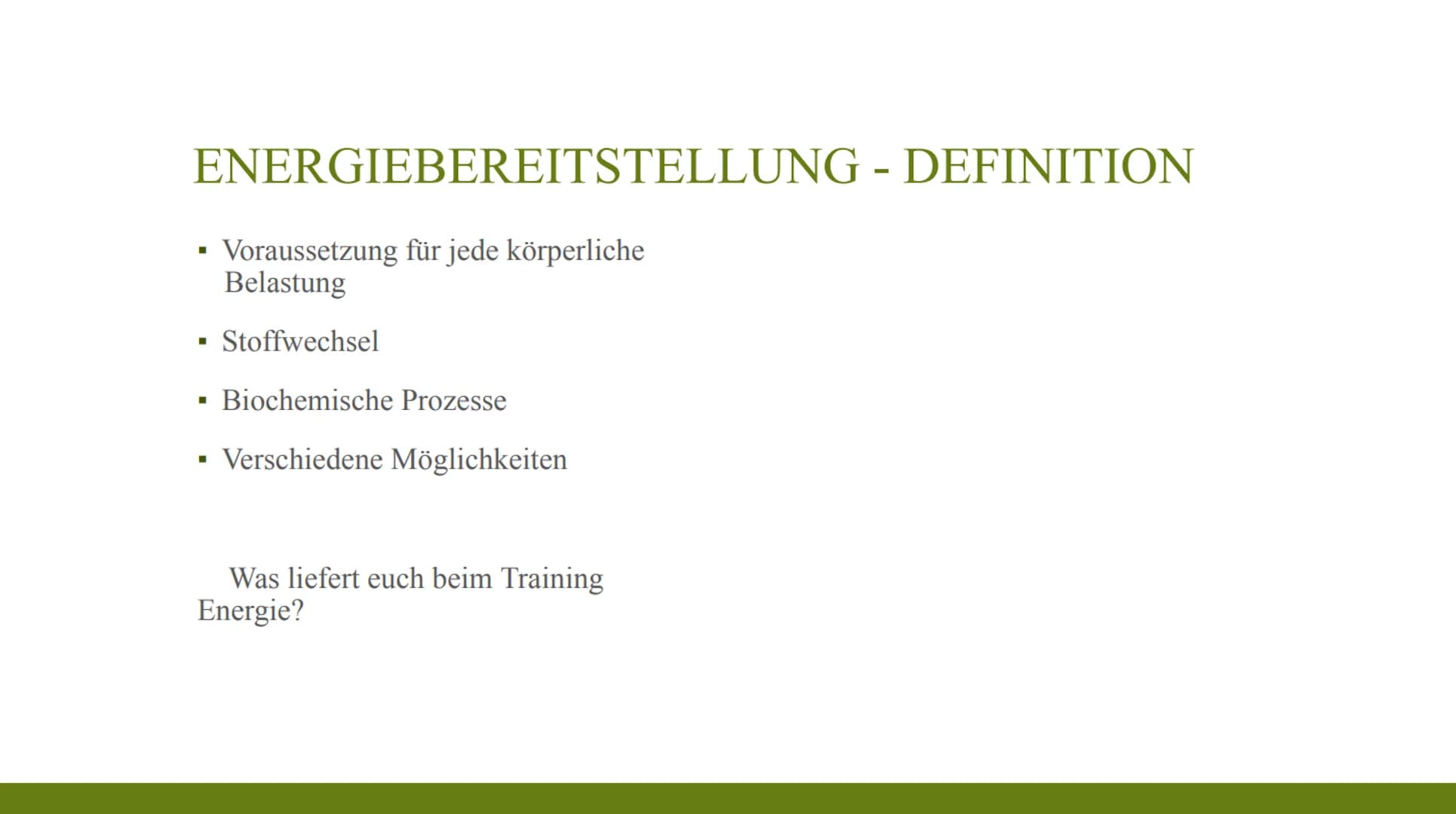 24
61
62
63
59 G
C
ENERGIEBEREITSTELLUNG 1.
2.
3.
GLIEDER tranch
triathlch
Definition:
Arten und
Anwendur
NG GROUP
BER
SARR
B
BG GROUP
Batri