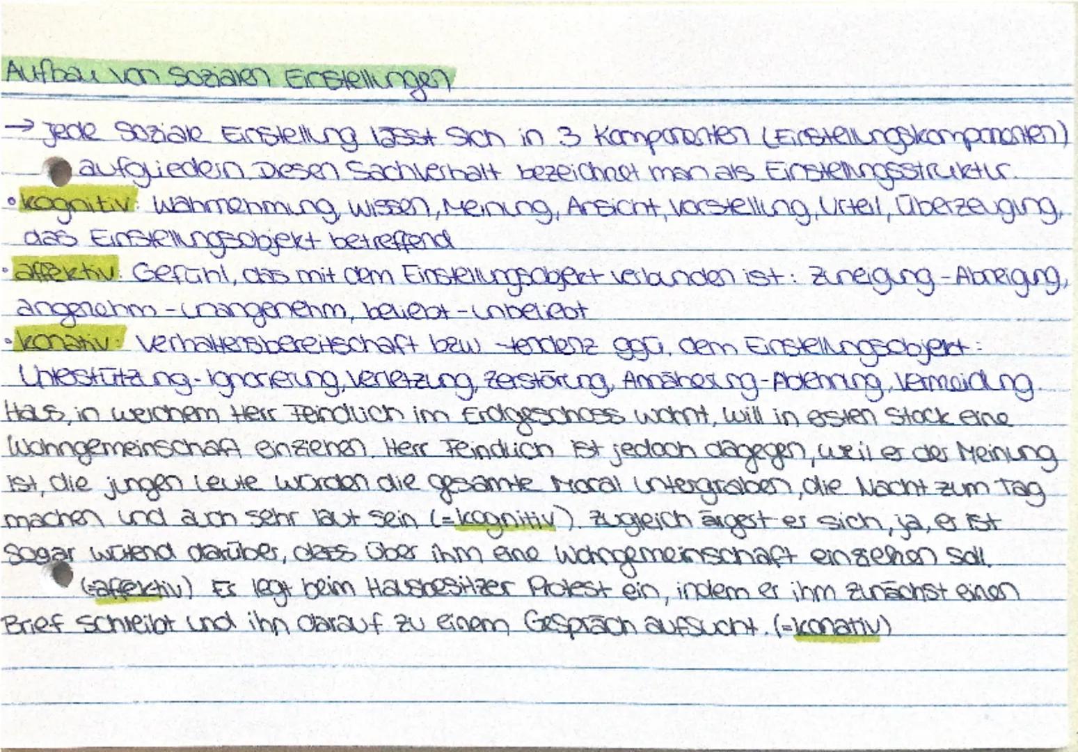 # Einstellungen und Einstellungsänderungen

AlB soziak Einstelling wird eine relativ dauerhafte, im Laufe des Lebens
erworbene und bedeutsam