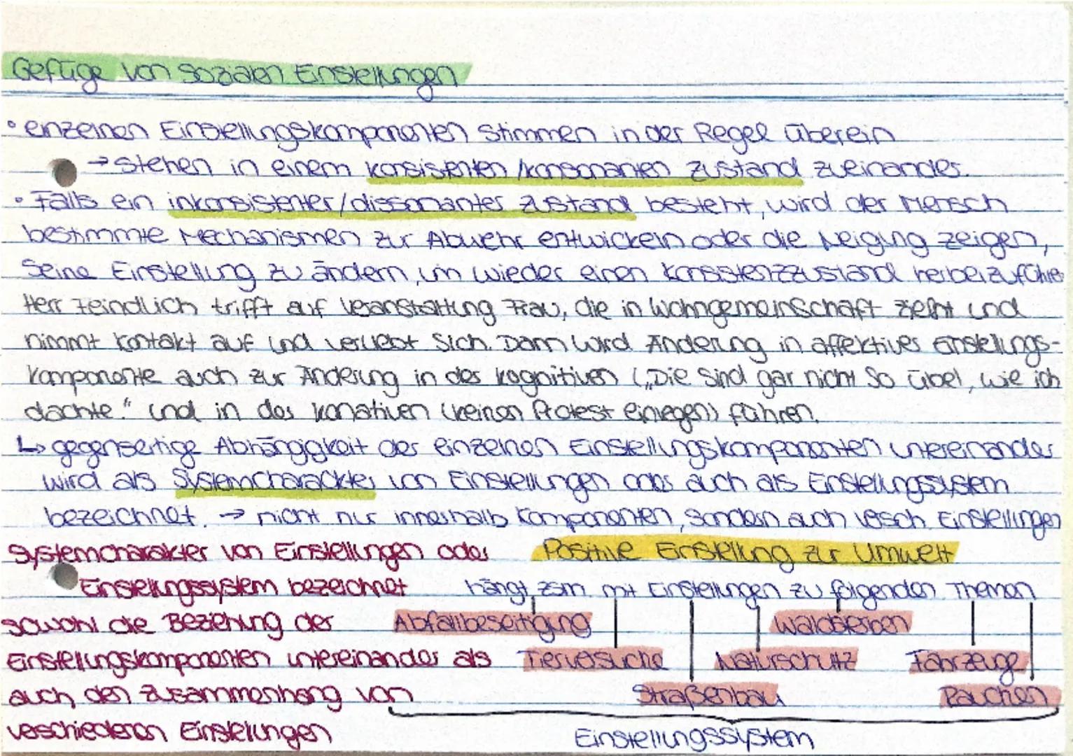 # Einstellungen und Einstellungsänderungen

AlB soziak Einstelling wird eine relativ dauerhafte, im Laufe des Lebens
erworbene und bedeutsam