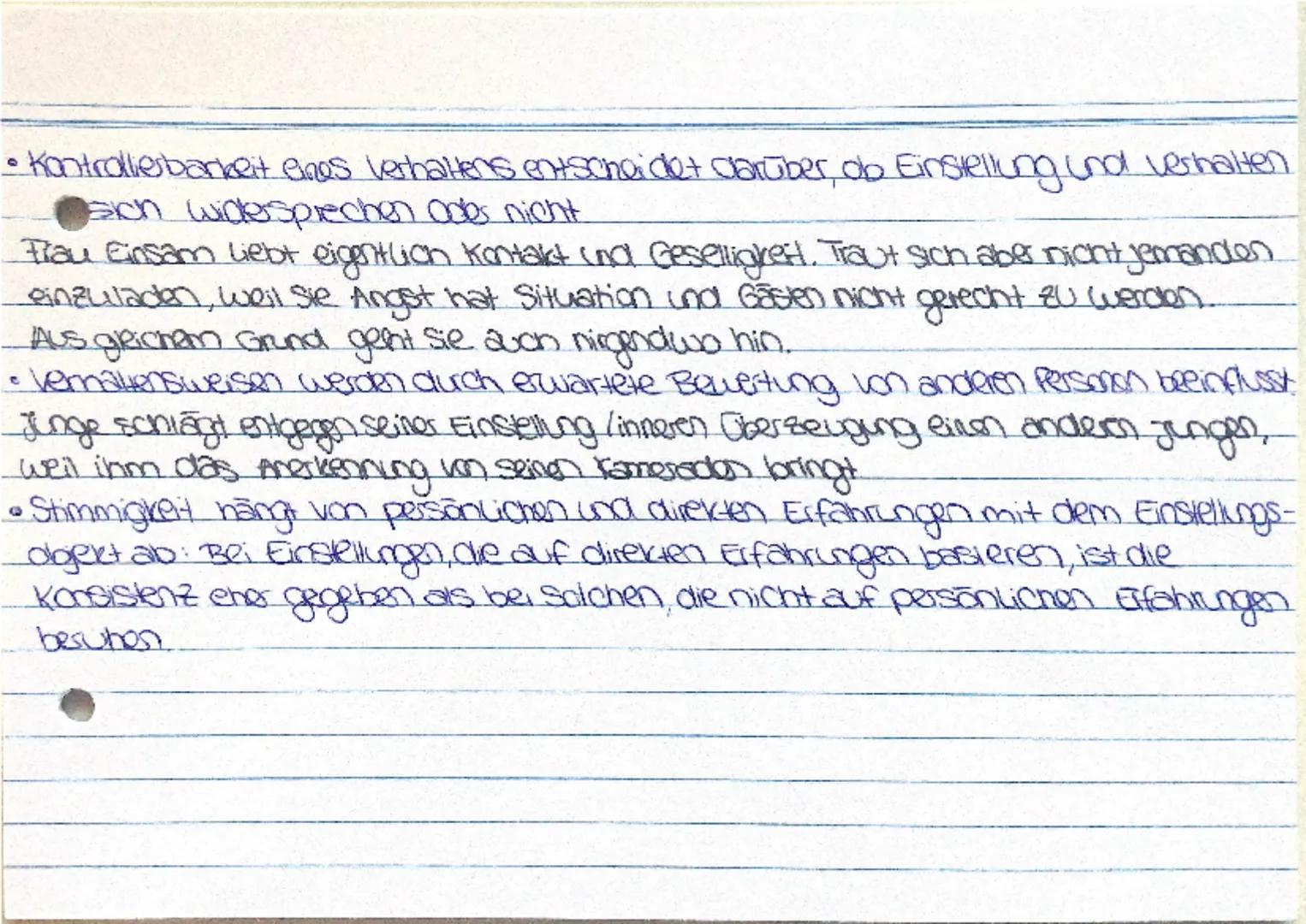 # Einstellungen und Einstellungsänderungen

AlB soziak Einstelling wird eine relativ dauerhafte, im Laufe des Lebens
erworbene und bedeutsam