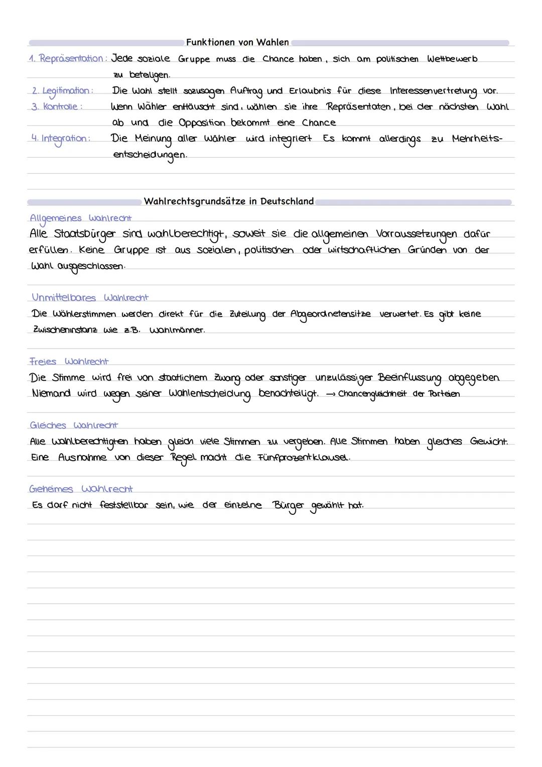 Themen
● Personalisierte Verhältniswahl
● Funktionen von Wahlen
Wahlrechtsgrundsätze in Deutschland
299 direkt gewählte Kandidaten
(Direktma