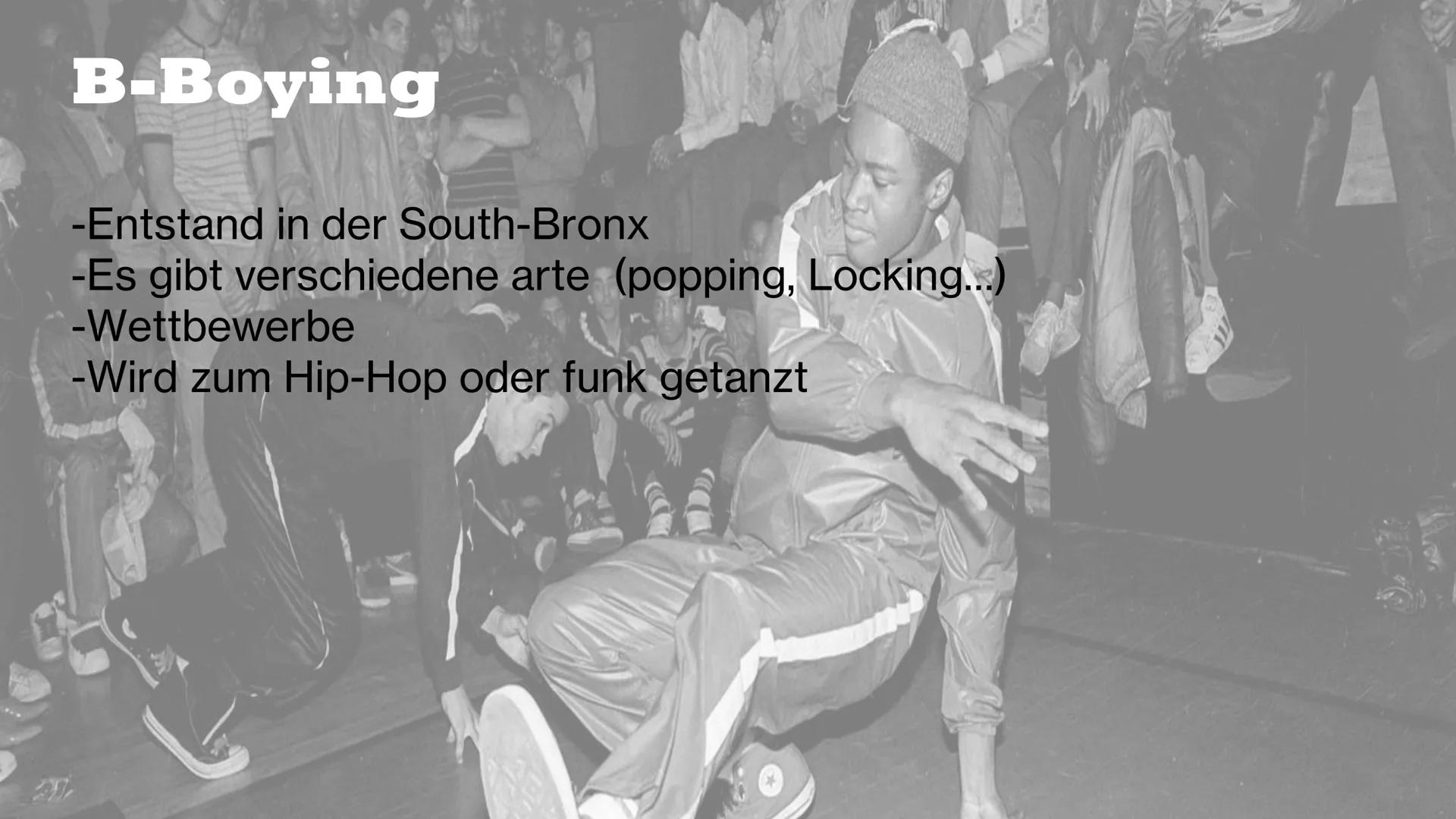 Hip-Hop

Eine Präsentation von
Elena&Aileen Inhalt
• Entstehung des Hip-Hop
• Aufbau&Merkmale
• 4 Elemente
• Instrumente
• Berühmte Personen