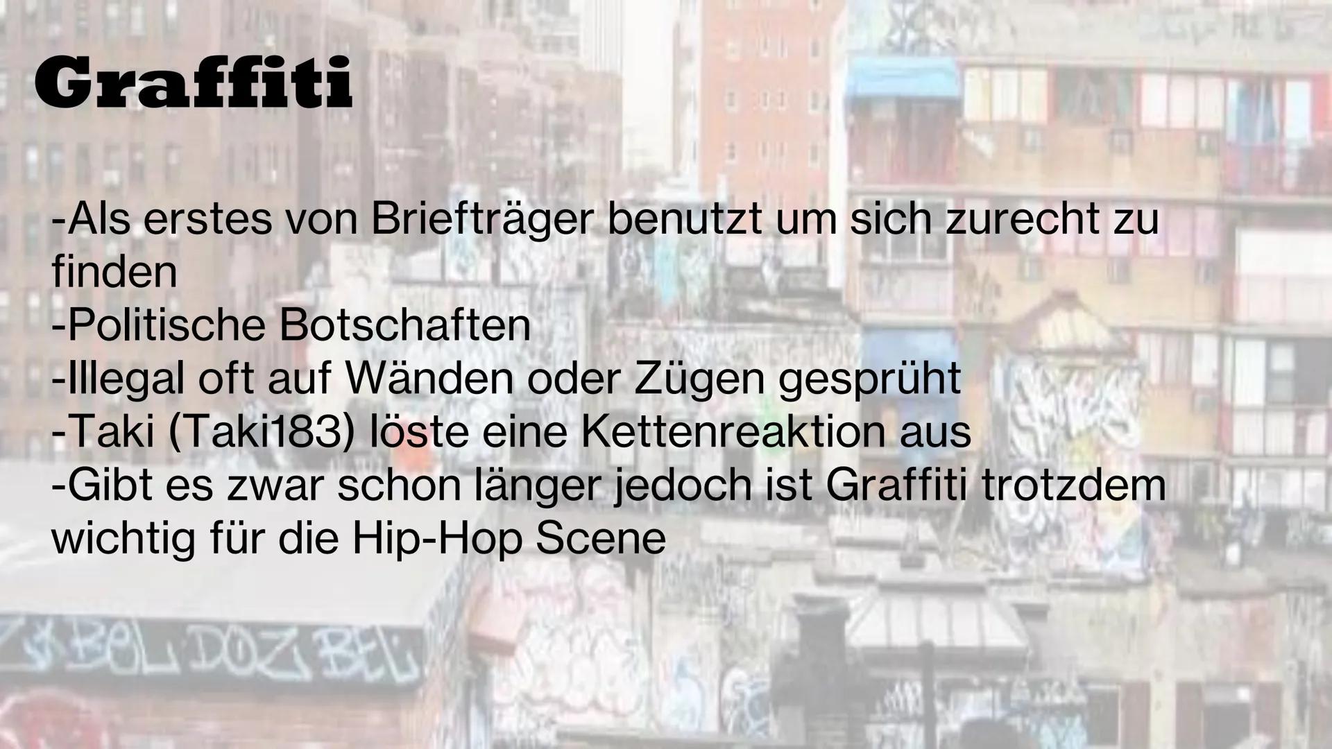 Hip-Hop

Eine Präsentation von
Elena&Aileen Inhalt
• Entstehung des Hip-Hop
• Aufbau&Merkmale
• 4 Elemente
• Instrumente
• Berühmte Personen