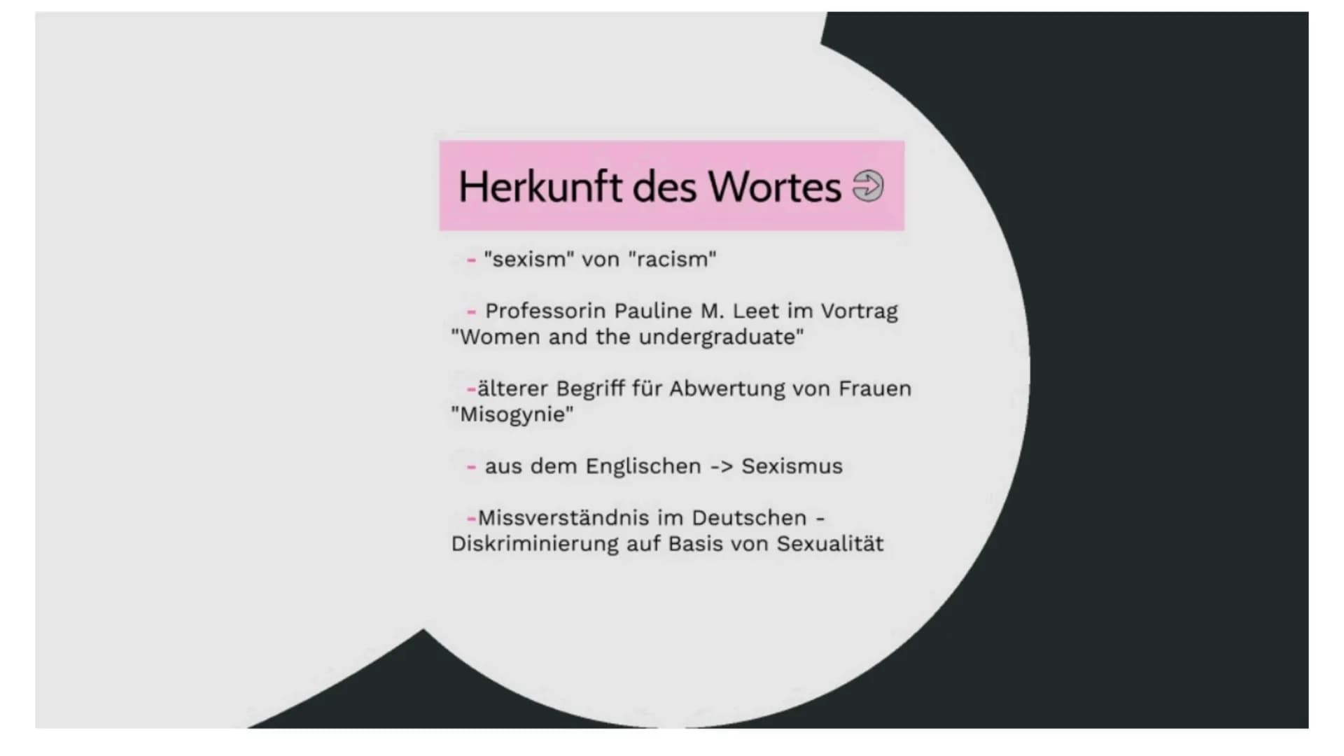 Sexismus
Thea Lefmann &
Emma Wagenknecht
Gliederung
Definition
Geschichte
X
Ursachen
und
Wirkungen
Psychologie
und
Soziologie
Sexismus in
We