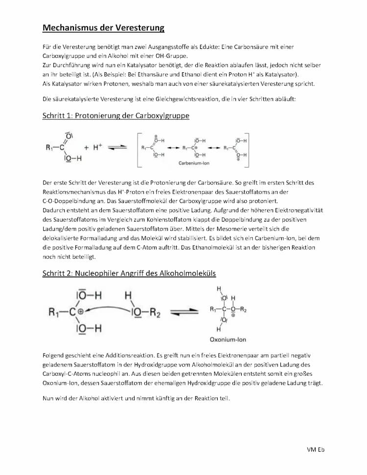 Know Mechanismus der Veresterung thumbnail