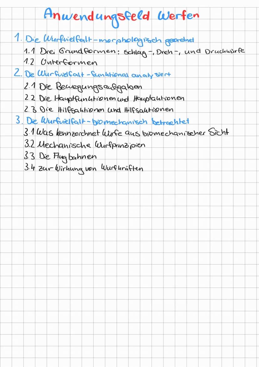 2. Werfen nach dem Go-and-Stop-Prinzip
→→Sukzessives Beschleunigen und Abstoppen der, an der Beschleunigung beteiligten Körperteile
1
2 3 4

