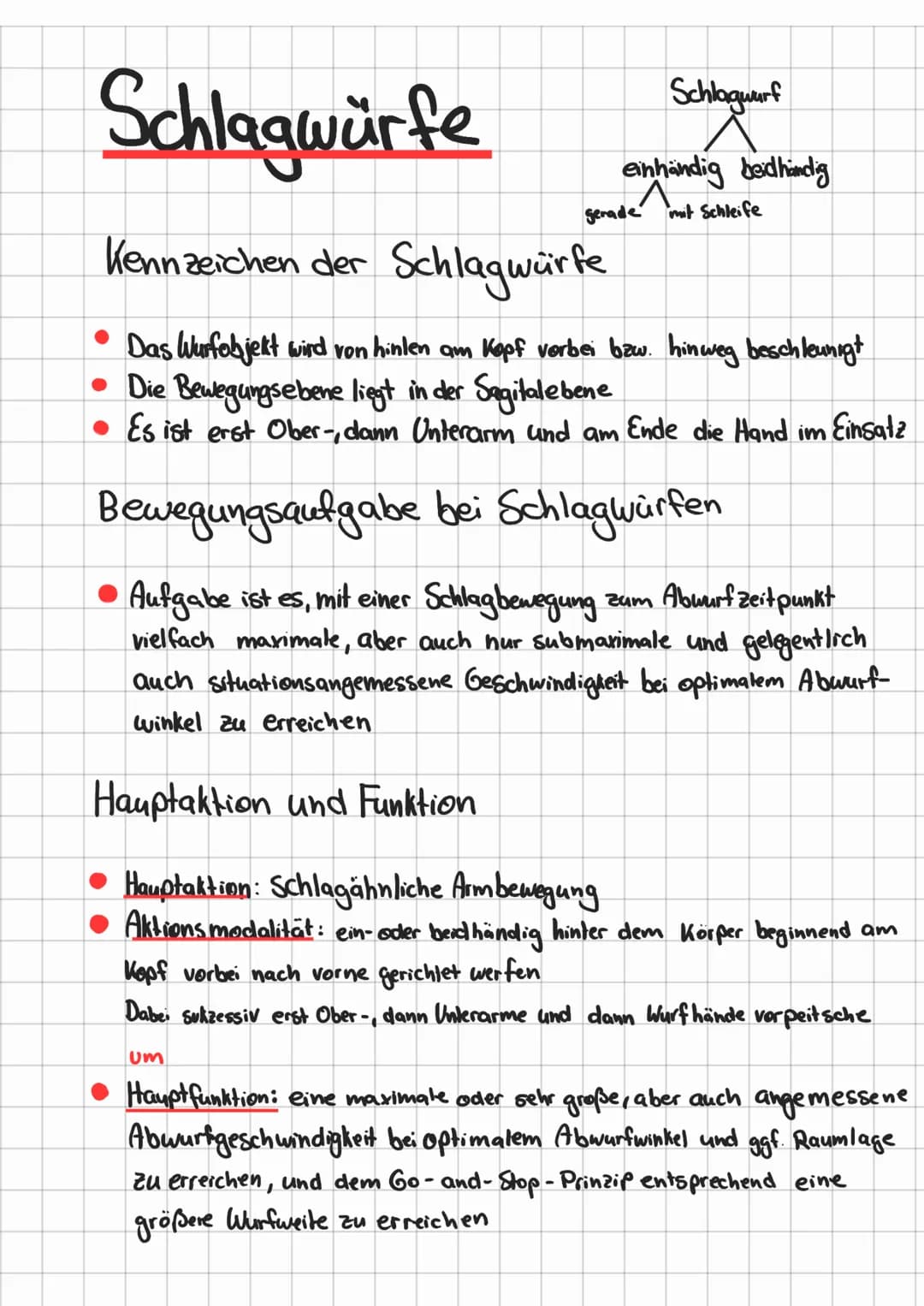 2. Werfen nach dem Go-and-Stop-Prinzip
→→Sukzessives Beschleunigen und Abstoppen der, an der Beschleunigung beteiligten Körperteile
1
2 3 4
