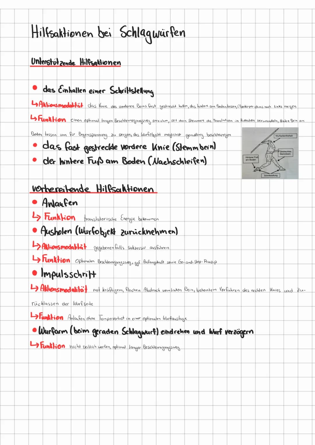 2. Werfen nach dem Go-and-Stop-Prinzip
→→Sukzessives Beschleunigen und Abstoppen der, an der Beschleunigung beteiligten Körperteile
1
2 3 4
