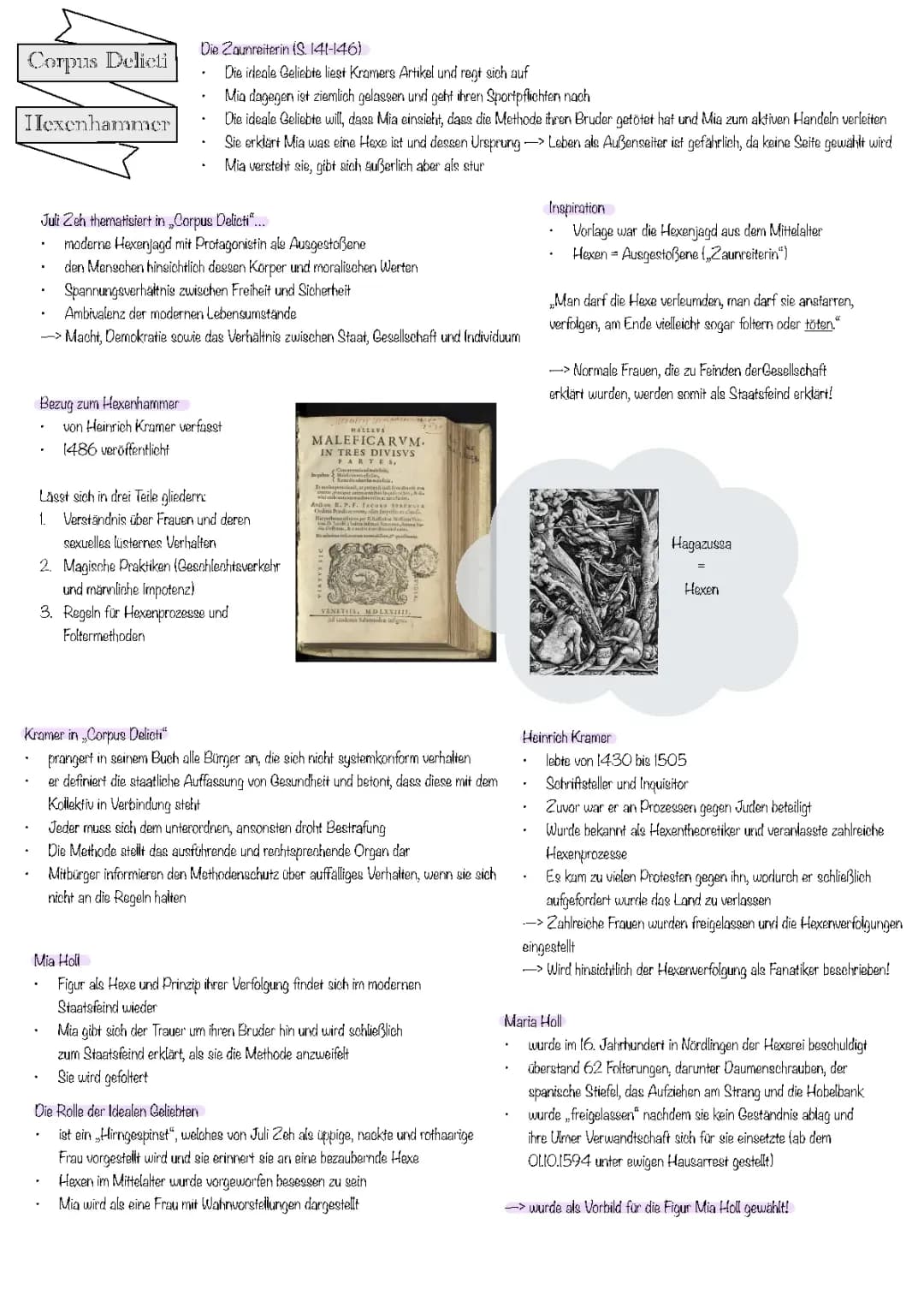 Moderne Hexenjagd in Juli Zehs Corpus Delicti - Freiheit vs. Sicherheit