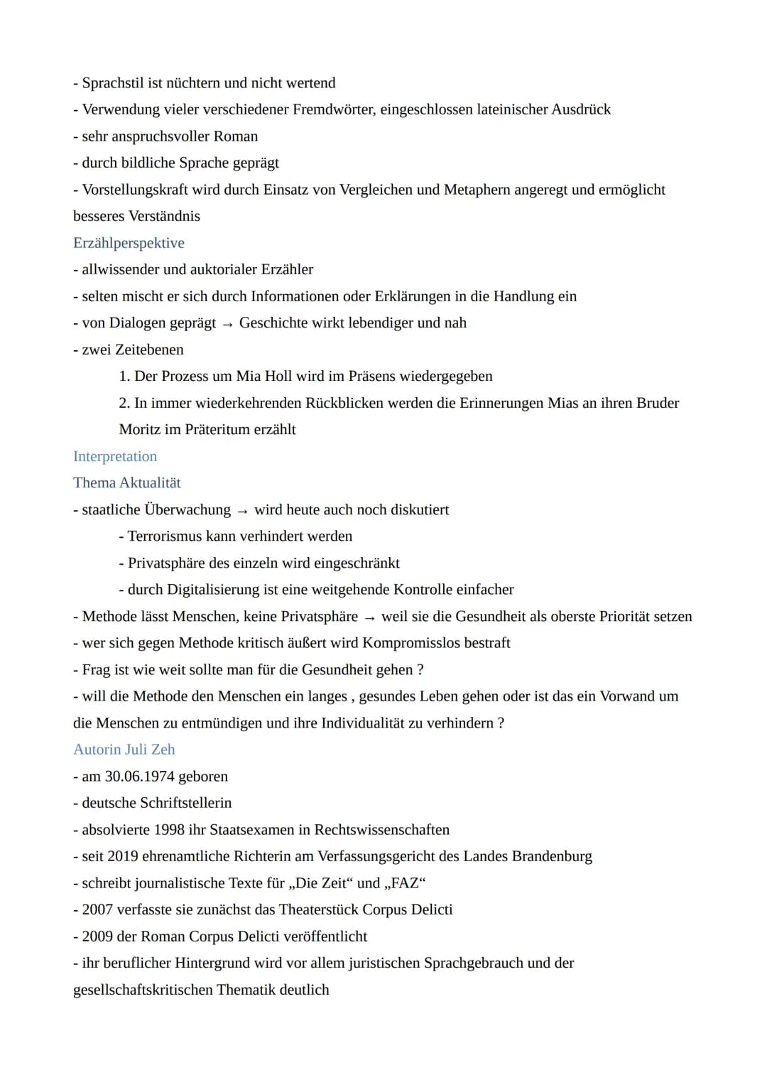 Corpus Delicti
- Mia Holl lebt in einer gesundheitsorientierten Welt
Utopie oder Dystopie?
- Zukunftsroman
- Februar veröffentlicht
- basier