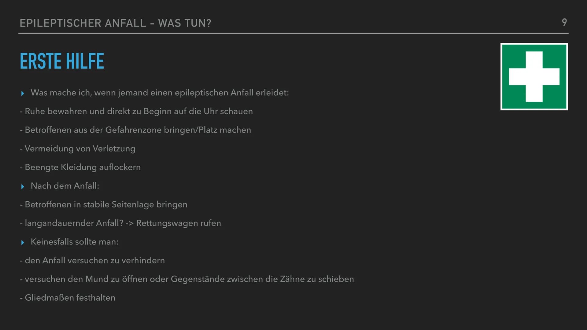 EPILEPSIE
1 EPILEPSIE - EPILEPTISCHER ANFALL
GLIEDERUNG
▸ Definition
▸ Epilepsie oder epileptischer Anfall?
▶ Fakten
▶ Ursachen von Epilepsi