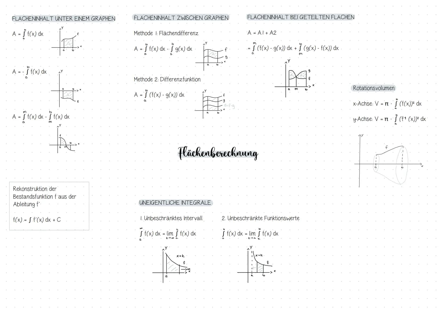 √(*)
U
Inhaltsverzeichnis
Analysis.
Thema/ Inhalt
E
1. Integralrechnung
→→ Grundlagen: (un)eigentliches Integral, Stammfunktion, Integration