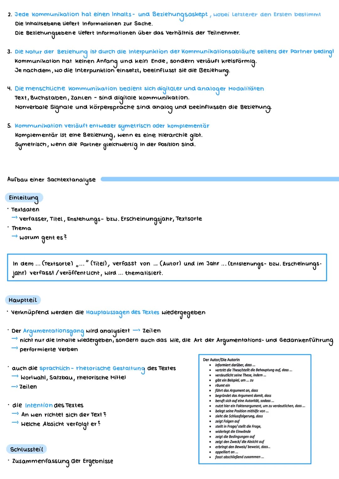 Karl Bühlers Organon Modell
Sender
Ausdruck
Appell
Darstellung Gegenstände u. Sachverhalte
Friedemann Schulz von Thun
Lernzettel
Empfänger
-