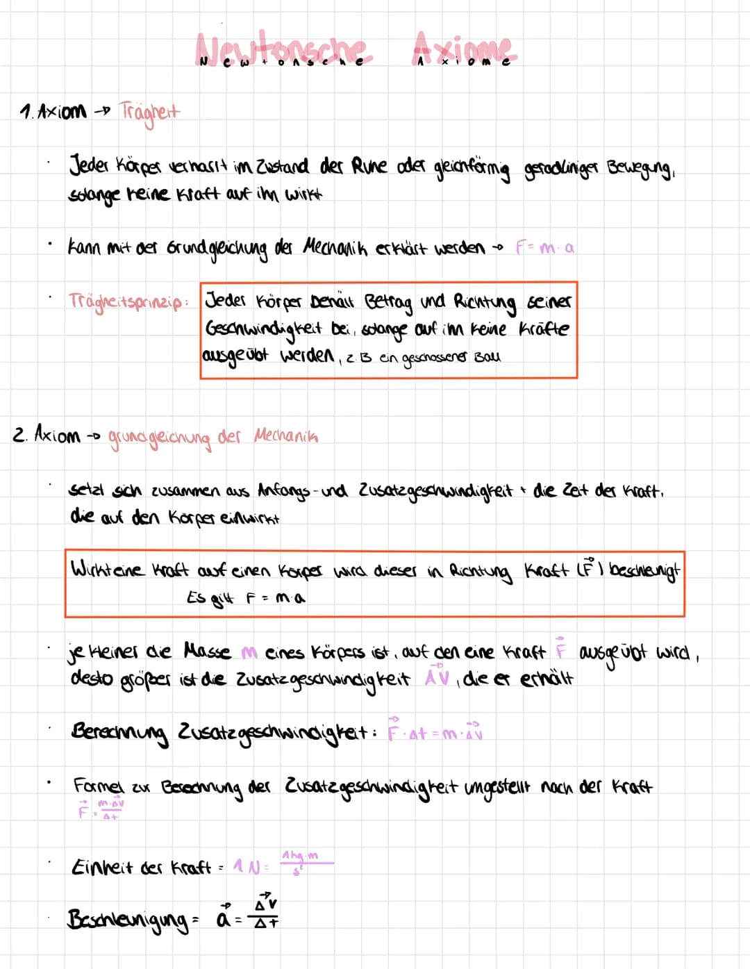 1. Axiom →
Trägheit
Jeder Körper vermarit im Zustand der Rune oder gleichförmig geradliniger Bewegung,
solange keine Kraft auf ihn wirkt
kan