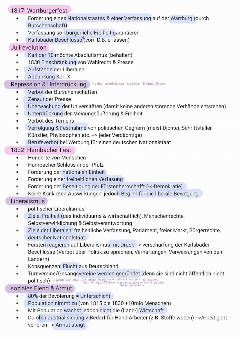 GESCHI LERNZETTEL
Nation = eine Seele/geistiges
Prinzip
Unabhängig von realer
Ungleichheit und Ausbeutung
Vorraussetzend =
gemeinsame
Vergan