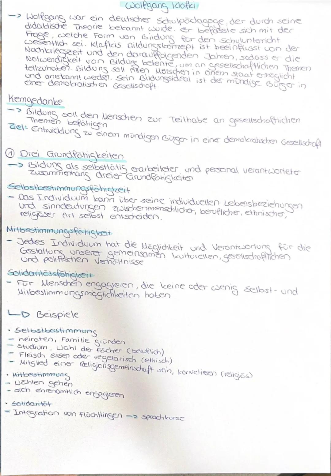 # Wolfgang Klafki

Wolfgang war ein deutscher Schulpädagoge, der durch seine
didaktische Theorie bekannt wurde. Er befasste sich mit der
Fra