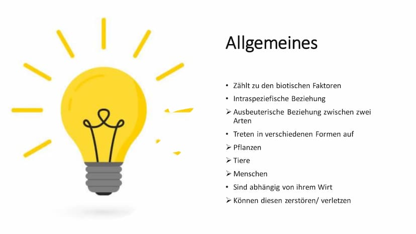 Parasitismus Allgemeines
Parasitenarten
Arten des Wirts
• Folgen für den Wirt
• Übertragung
●
Quellen
●
●
Inhaltsverzeichnis 1
Ook
Allgemein
