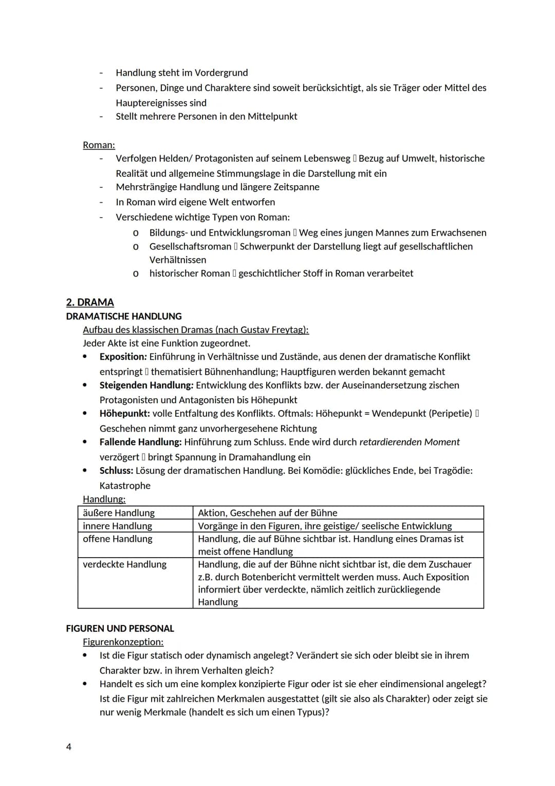 PROSA, DRAMA, LYRIK
1. PROSA
ERZÄHLER UND ERZÄHLERSTANDPUNKT
Erzählerperspektive:
1
●
●
Abitur - Zusammenfassung: Deutsch
1. Person Singular