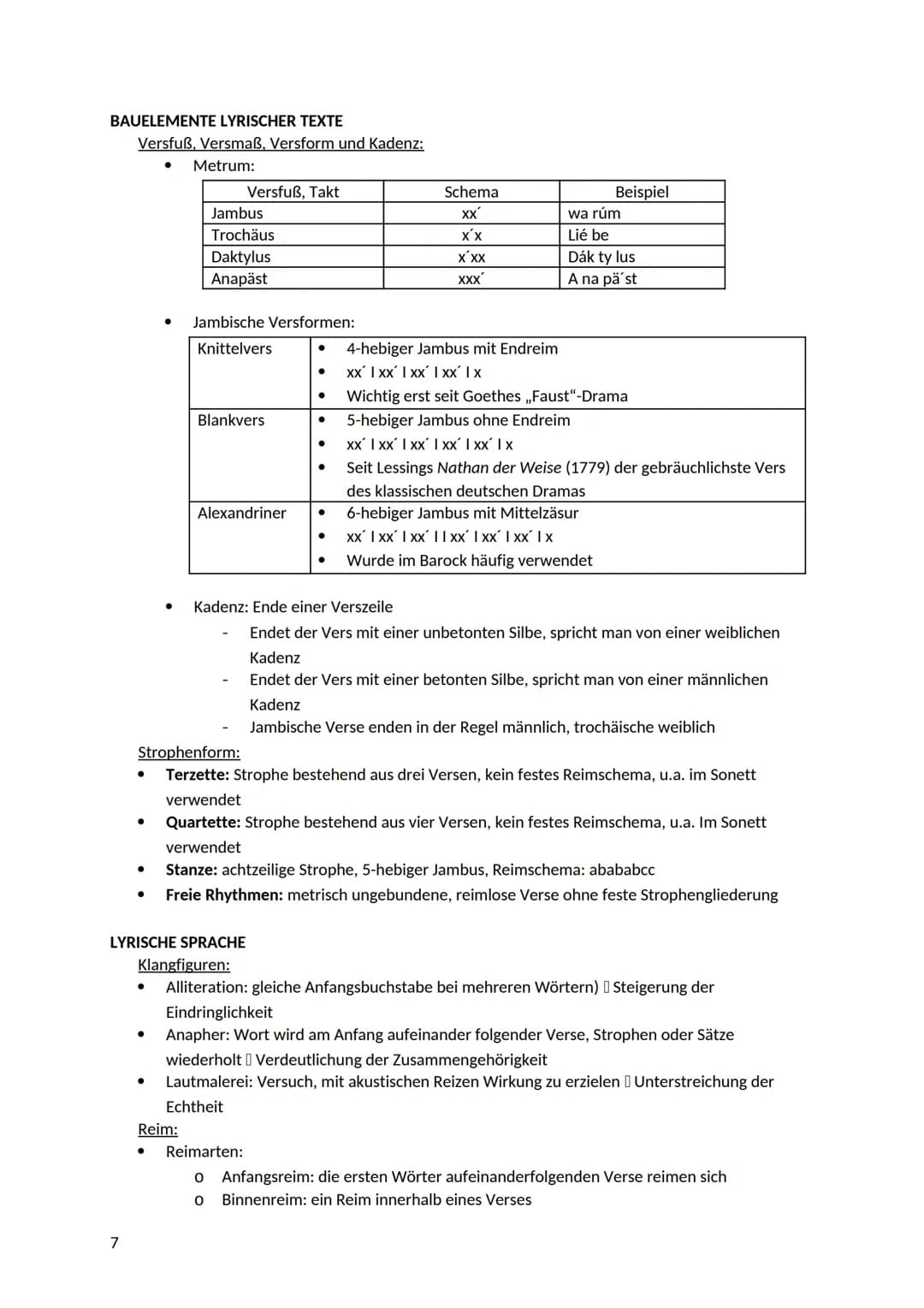 PROSA, DRAMA, LYRIK
1. PROSA
ERZÄHLER UND ERZÄHLERSTANDPUNKT
Erzählerperspektive:
1
●
●
Abitur - Zusammenfassung: Deutsch
1. Person Singular