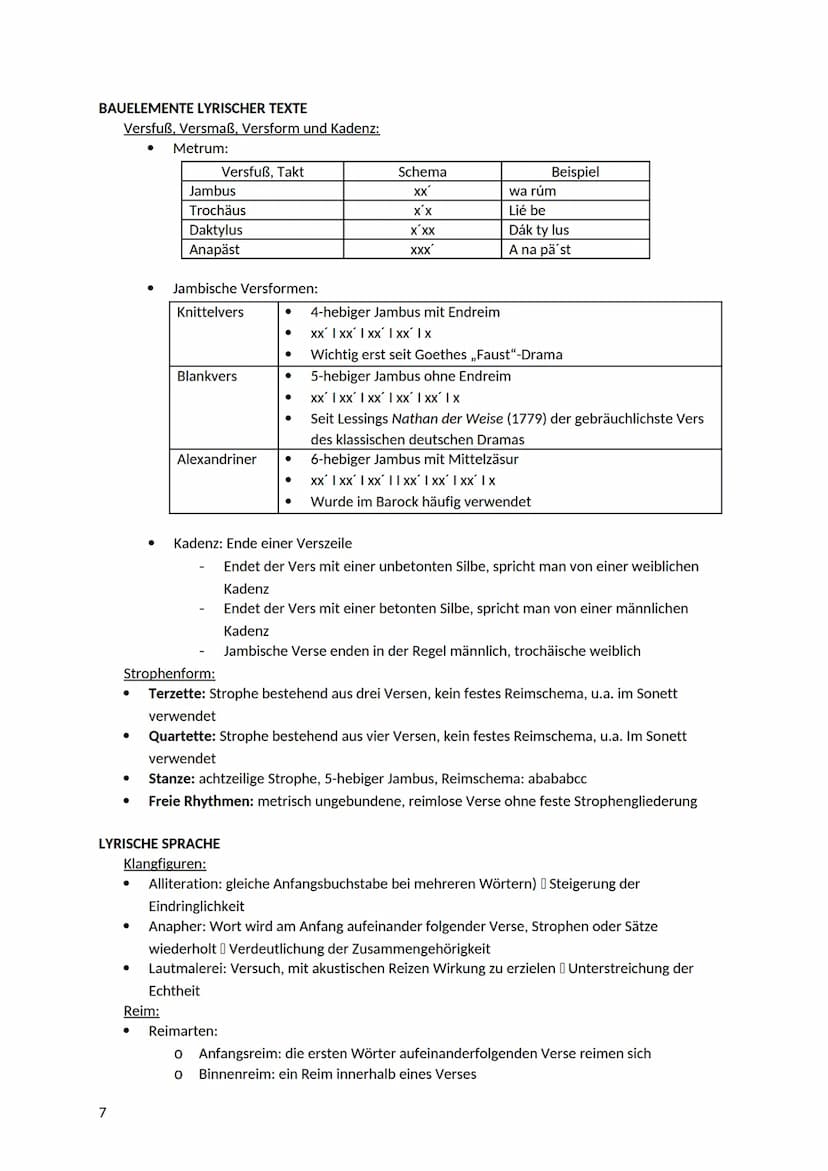 PROSA, DRAMA, LYRIK
1. PROSA
ERZÄHLER UND ERZÄHLERSTANDPUNKT
Erzählerperspektive:
1
●
●
Abitur - Zusammenfassung: Deutsch
1. Person Singular