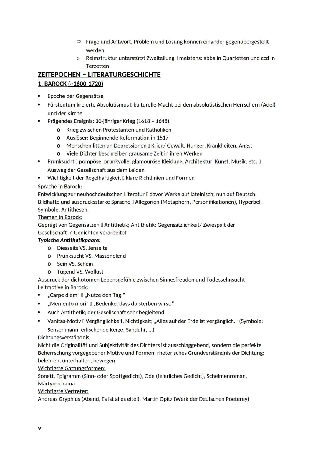 PROSA, DRAMA, LYRIK
1. PROSA
ERZÄHLER UND ERZÄHLERSTANDPUNKT
Erzählerperspektive:
1
●
●
Abitur - Zusammenfassung: Deutsch
1. Person Singular